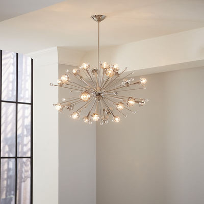 Jonathan Adler 24-flammiger Chandelier Deckenleuchter Sputnik | Silber