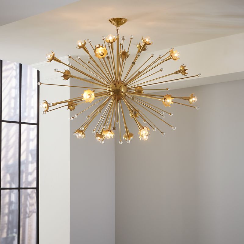 Jonathan Adler 24-flammiger Giant Kronleuchter Chandelier Sputnik | Gold