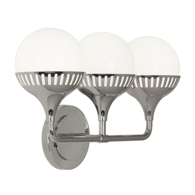 Jonathan Adler 3-flammige Wandlampe Rio | Silber