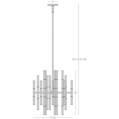 Jonathan Adler 30-flammiger Chandelier Deckenleuchter Meurice | Silber