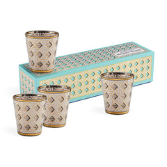 Jonathan Adler Trinkgläser Set Basketweave | 4-teilig