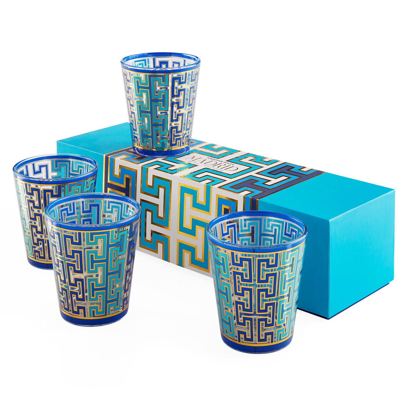 Jonathan Adler 4er Set Trinkgläser Madrid