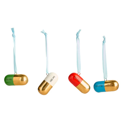 Jonathan Adler 4er Set Weihnachtsbaumanhänger Full Dose Gold Ornament