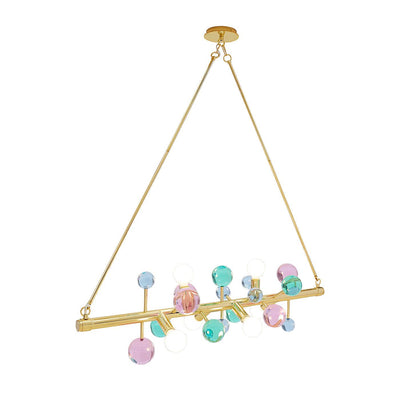 Jonathan Adler 6-flammiger Chandelier Deckenleuchter Globo | Bunt