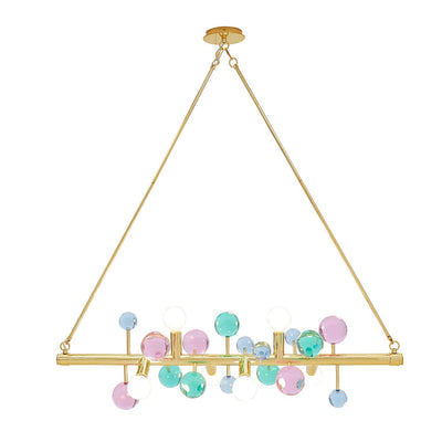 Jonathan Adler 6-flammiger Chandelier Deckenleuchter Globo | Bunt