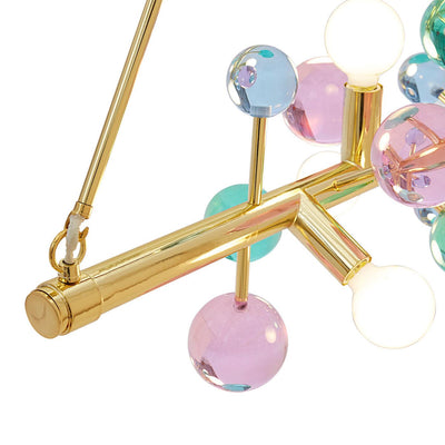 Jonathan Adler 6-flammiger Chandelier Deckenleuchter Globo | Bunt