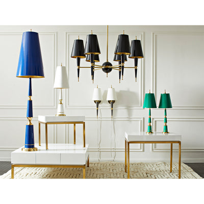 Jonathan Adler 6-flammiger Kronleuchter Chandelier Versailles | Schwarz