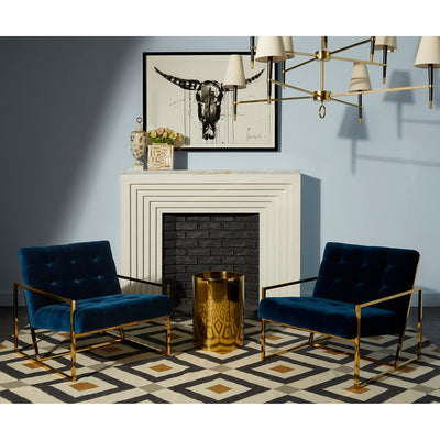 Jonathan Adler 8-flammiger Kronleuchter Chandelier Ventana | Gold & Schwarz