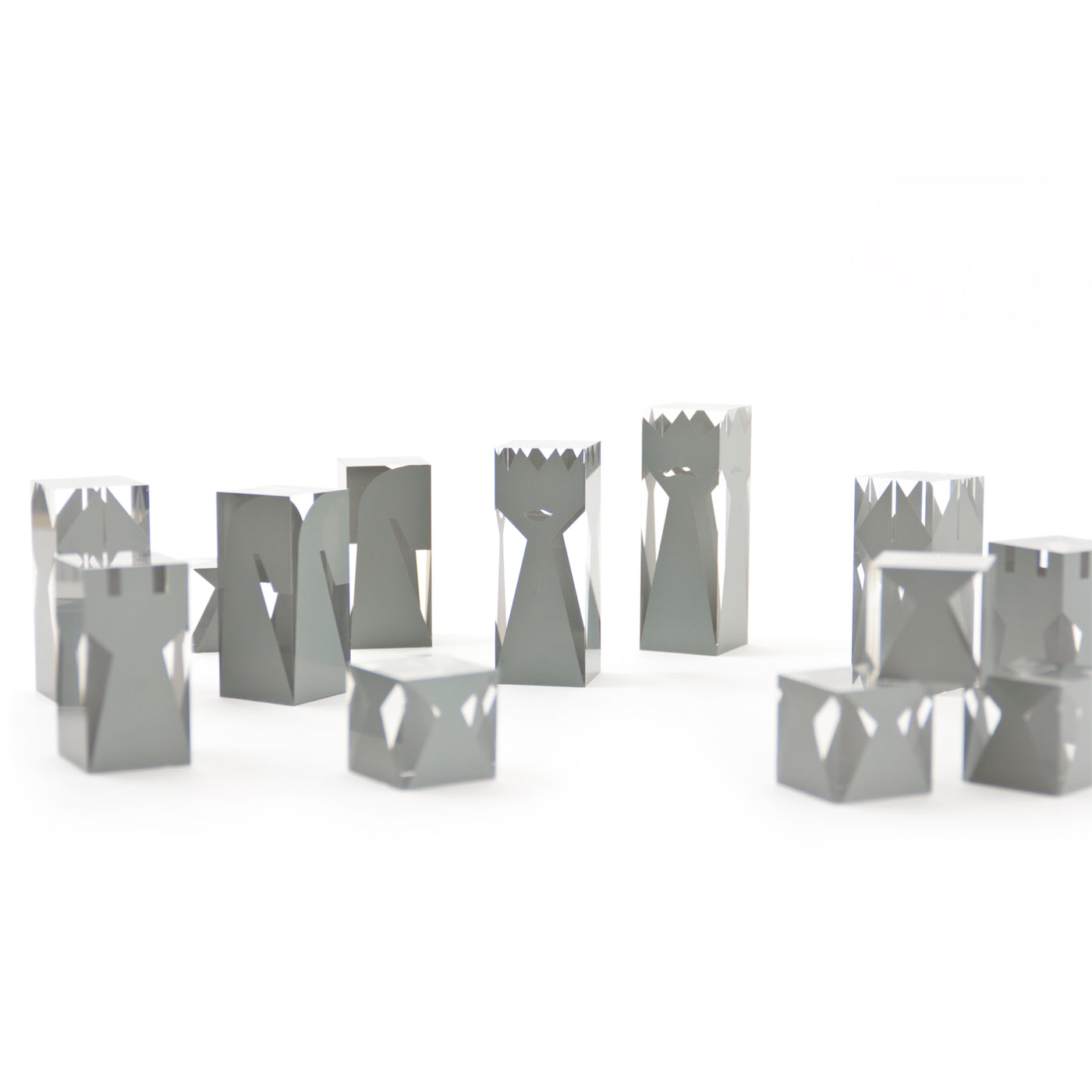 Jonathan Adler Acryl Schachbrett | Rauchgrau