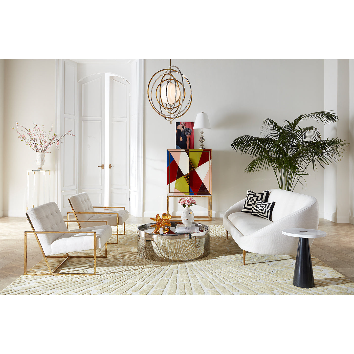 Jonathan Adler Acryl Skulptur Giant Amoeba | Orange