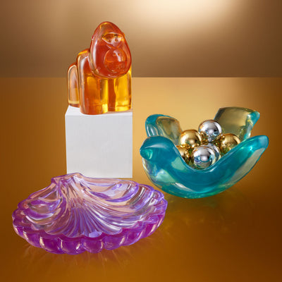 Jonathan Adler Acryl Skulptur Giant Bird Bowl | Türkis