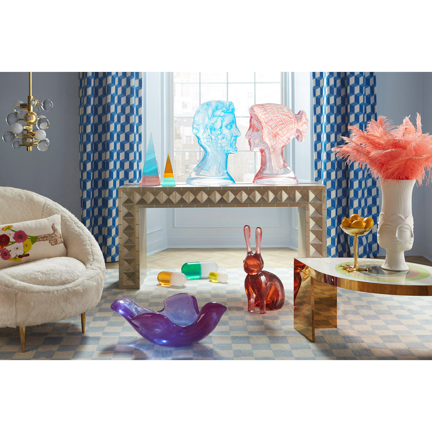 Jonathan Adler Acryl Skulptur Giant Rabbit Hase | Rot