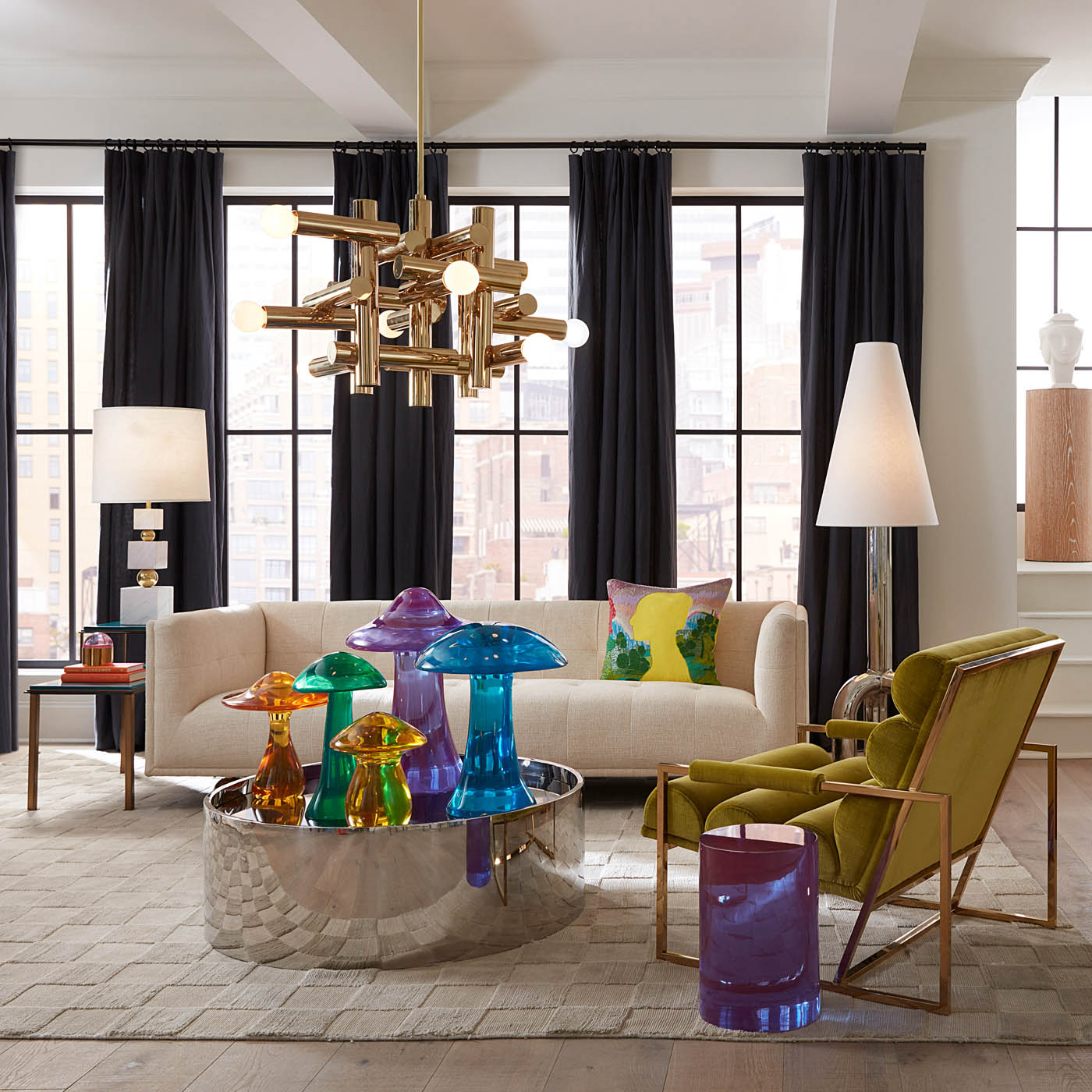 Jonathan Adler Acryl Skulptur Pilz Mushroom | Türkis