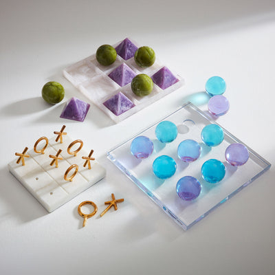 Jonathan Adler Acryl Tic-Tac-Toe Brettspiel Mustique | Lila & Grün