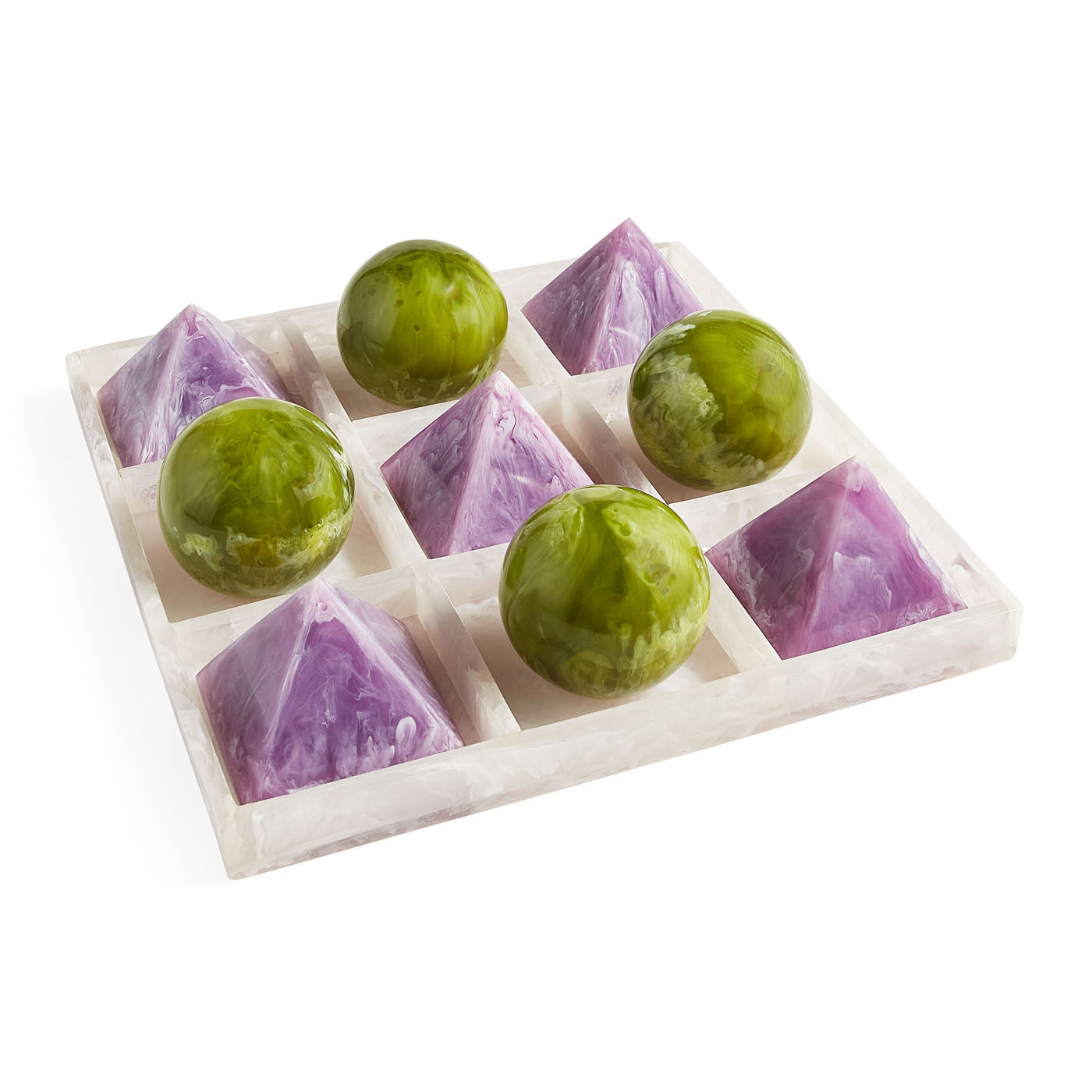 Jonathan Adler Acryl Tic-Tac-Toe Brettspiel Mustique | Lila & Grün