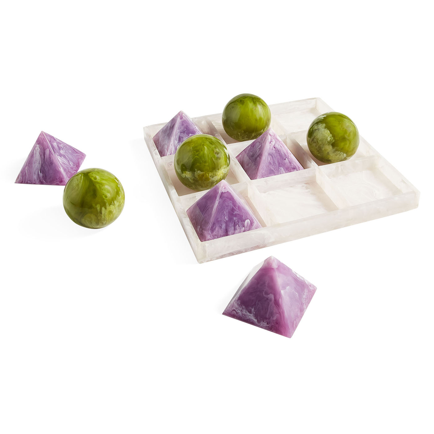 Jonathan Adler Acryl Tic-Tac-Toe Brettspiel Mustique | Lila & Grün