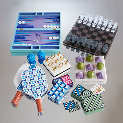 Jonathan Adler Acryl Tic-Tac-Toe Brettspiel Mustique | Lila & Grün