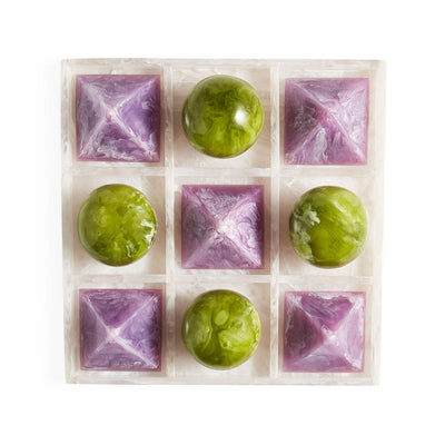 Jonathan Adler Acryl Tic-Tac-Toe Brettspiel Mustique | Lila & Grün