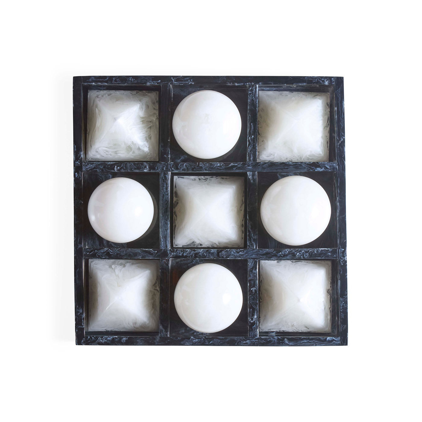 Jonathan Adler Acryl Tic-Tac-Toe Brettspiel Mustique | Schwarz & Weiß