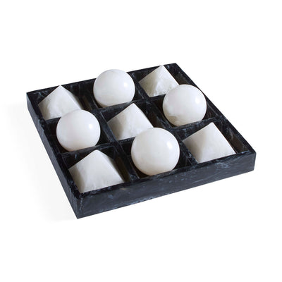Jonathan Adler Acryl Tic-Tac-Toe Brettspiel Mustique | Schwarz & Weiß