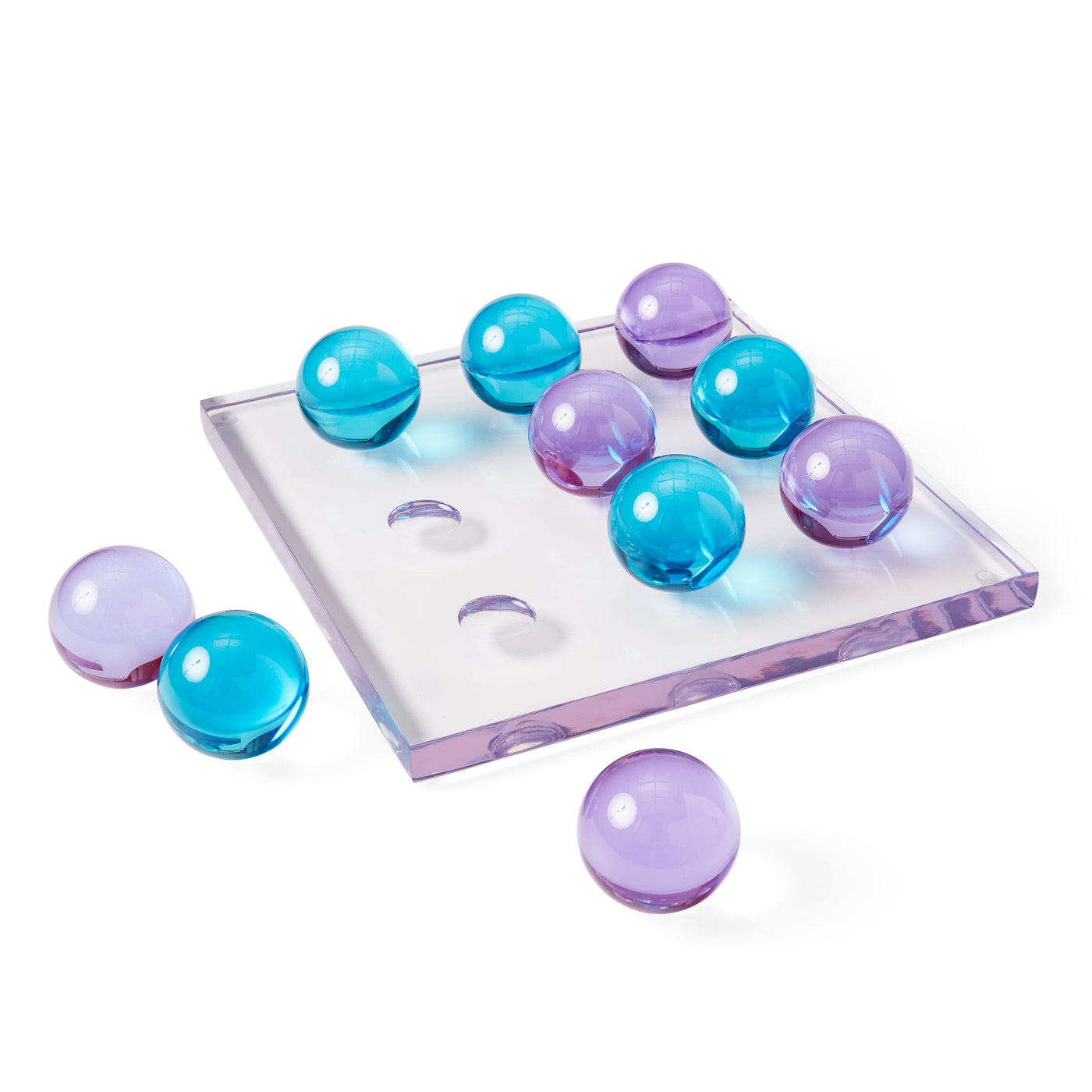 Jonathan Adler Acryl Tic-Tac-Toe Brettspiel | Türkis & Lila
