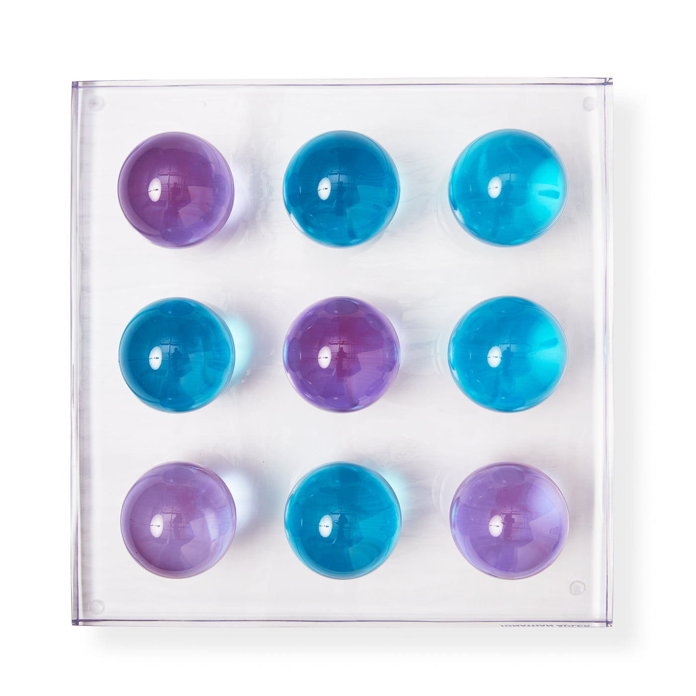 Jonathan Adler Acryl Tic-Tac-Toe Brettspiel | Türkis & Lila