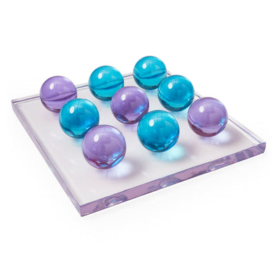 Jonathan Adler Acryl Tic-Tac-Toe Brettspiel | Türkis & Lila