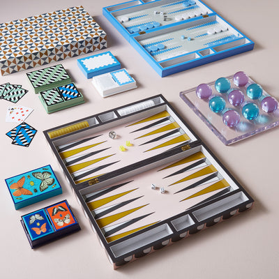 Jonathan Adler Acryl Tic-Tac-Toe Brettspiel | Türkis & Lila