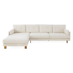Jonathan Adler Canapé d’angle en bouclé Malibu avec Lounge à gauche | Cirrus Powder