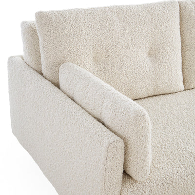 Jonathan Adler Bouclé-Ecksofa Malibu mit Lounge rechts | Cirrus Powder