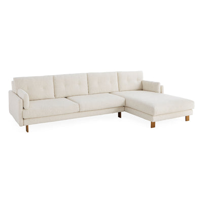 Jonathan Adler Bouclé-Ecksofa Malibu mit Lounge rechts | Cirrus Powder