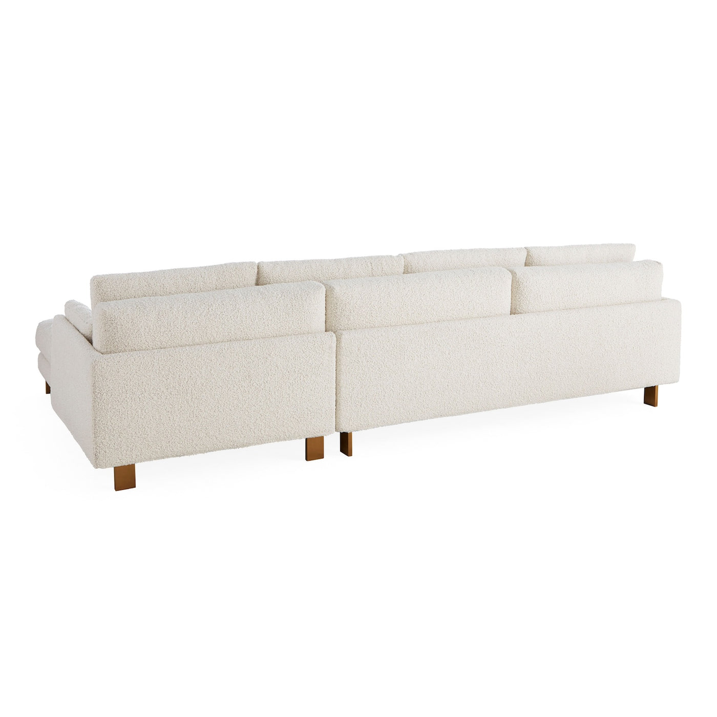 Jonathan Adler Bouclé-Ecksofa Malibu mit Lounge rechts | Cirrus Powder