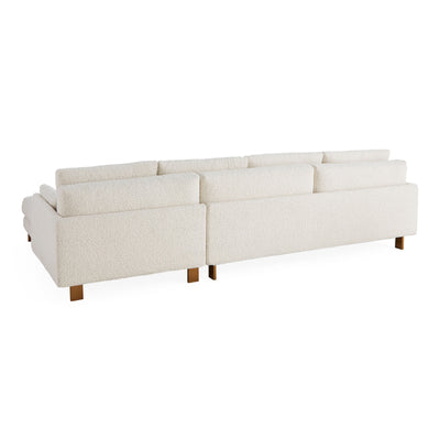 Jonathan Adler Bouclé-Ecksofa Malibu mit Lounge rechts | Cirrus Powder