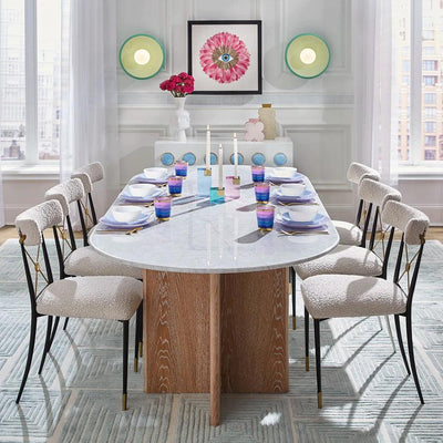 Jonathan Adler Bouclé-Esszimmerstuhl Rider | Olympus Oatmeal