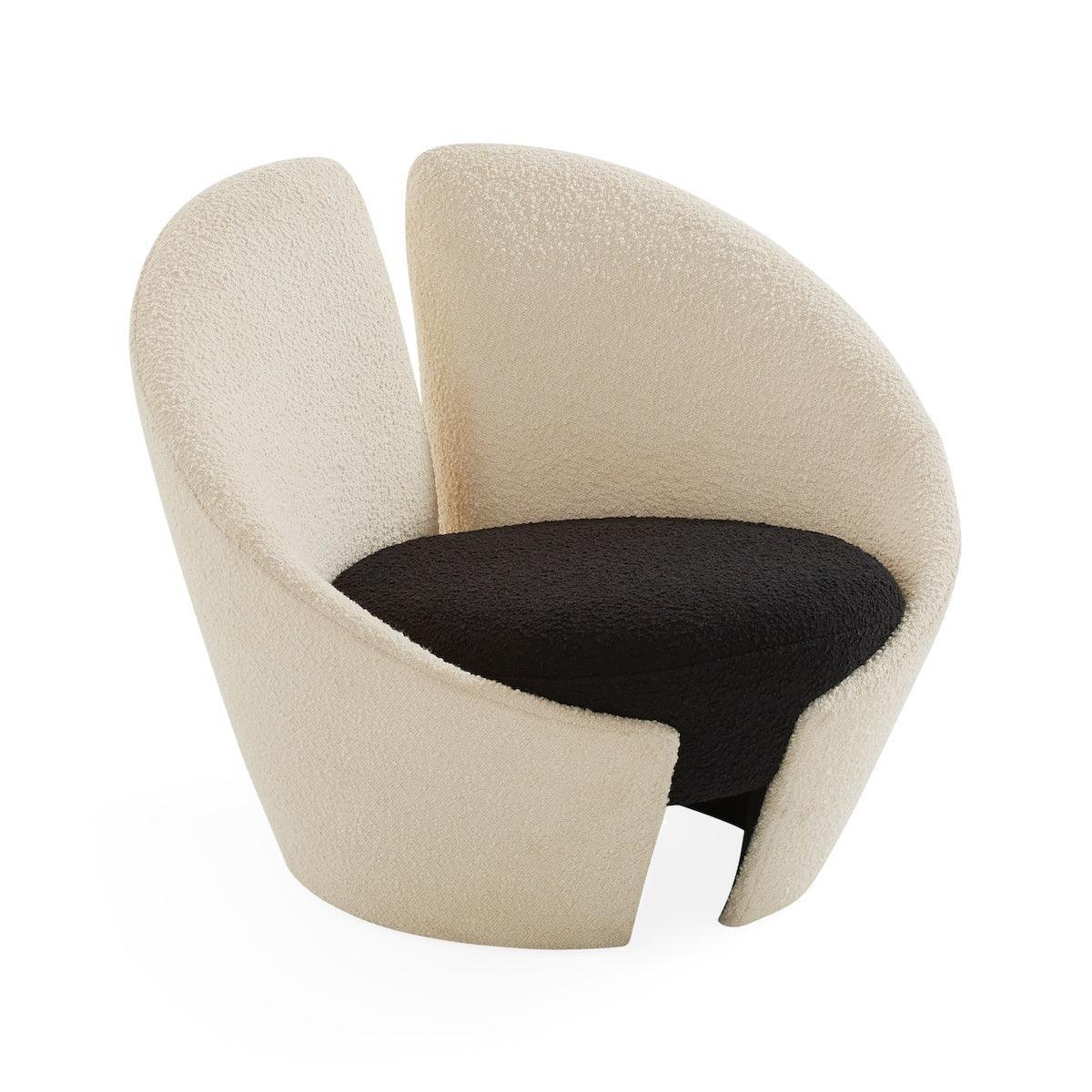 Jonathan Adler Bouclé Lounge-Chair Sessel Marais | Olympus Ivory