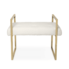 Jonathan Adler Banquette Rembourrée Bouclé Beaumont | Offwhite