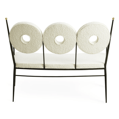 Jonathan Adler Bouclé-Sitzbank Rondo | Olympus Oatmeal
