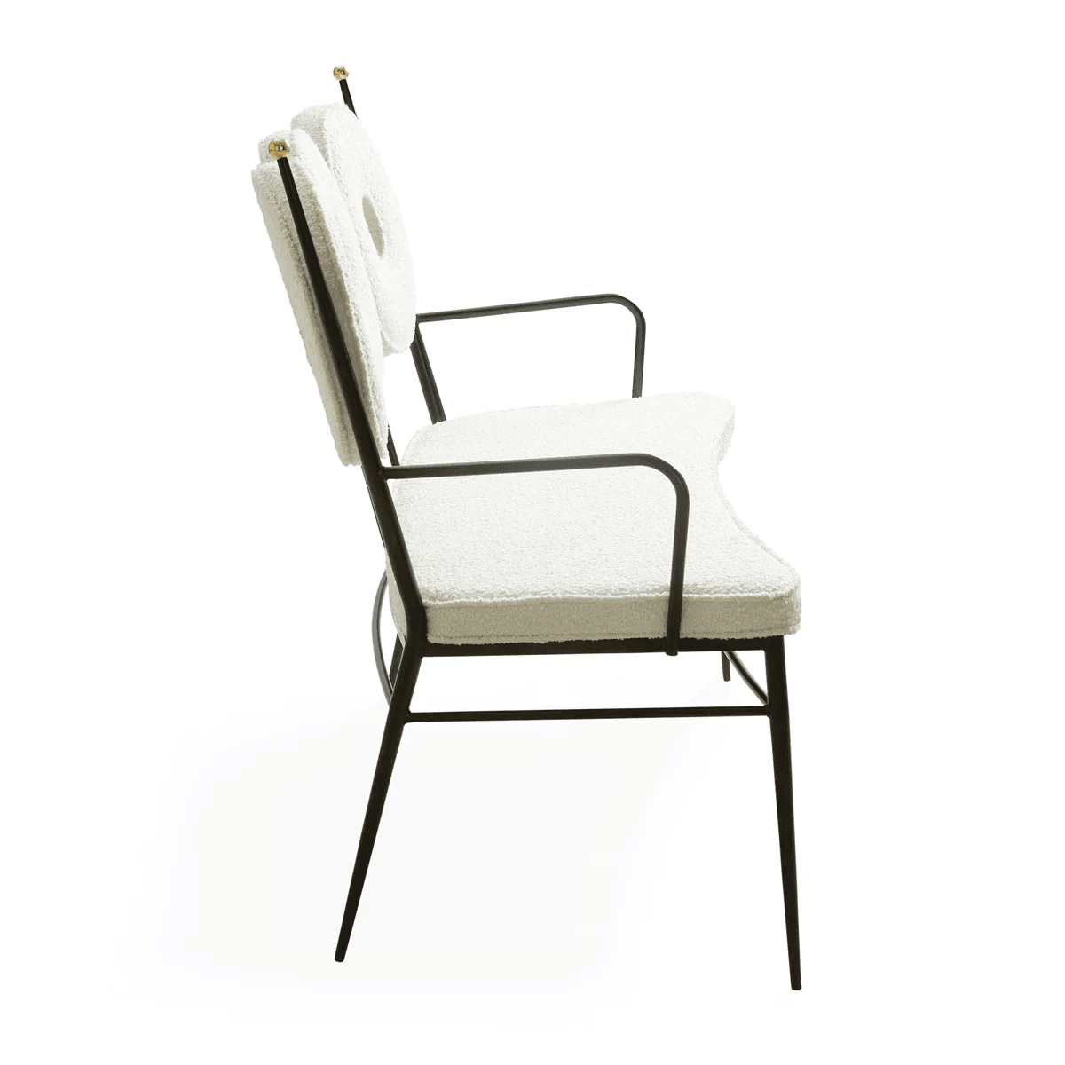 Jonathan Adler Bouclé-Sitzbank Rondo | Olympus Oatmeal