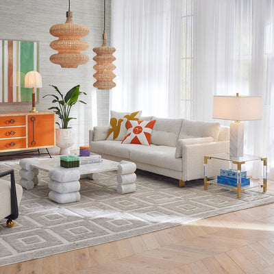 Jonathan Adler Bouclé-Sofa Malibu | Cirrus Powder