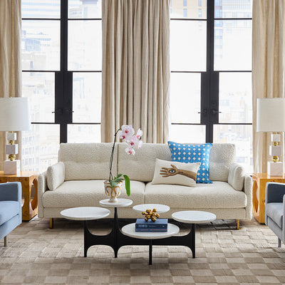 Jonathan Adler Bouclé-Sofa Malibu | Cirrus Powder