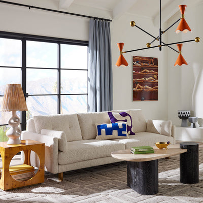 Jonathan Adler Bouclé-Sofa Malibu | Cirrus Powder