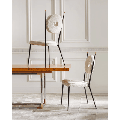Jonathan Adler Bouclé-Stuhl Rondo | Olympus Oatmeal