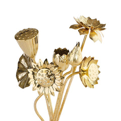 Jonathan Adler Brass Flower Blumenbouquet Skulptur | Messing