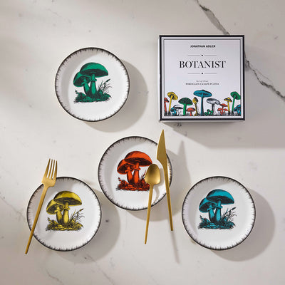 Jonathan Adler Canapé Dessert Teller Set Botanist | 4-teilig