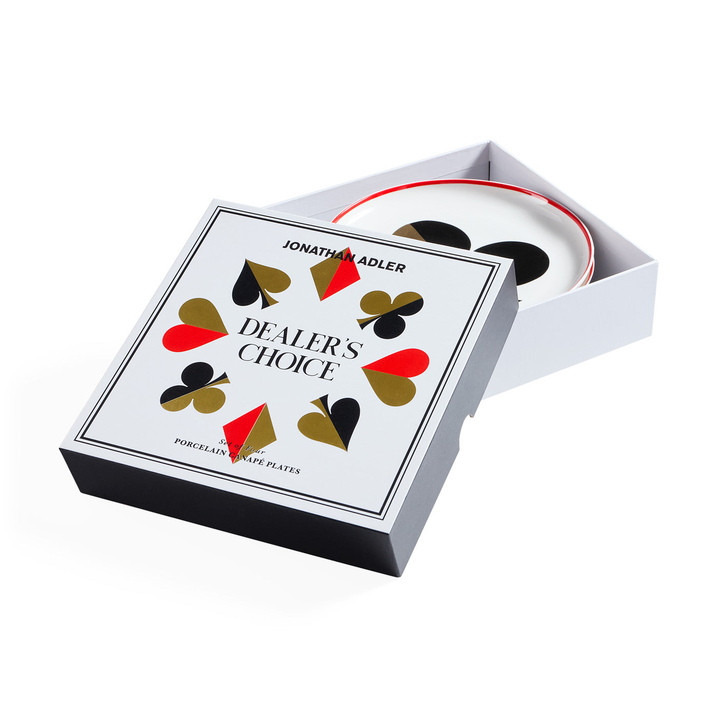 Jonathan Adler Canapé Dessert Teller Set Dealer´s Choice | 4-teilig
