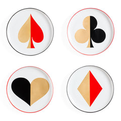 Jonathan Adler Canapé Dessert Plate Set Dealer's Choice | 4-piece