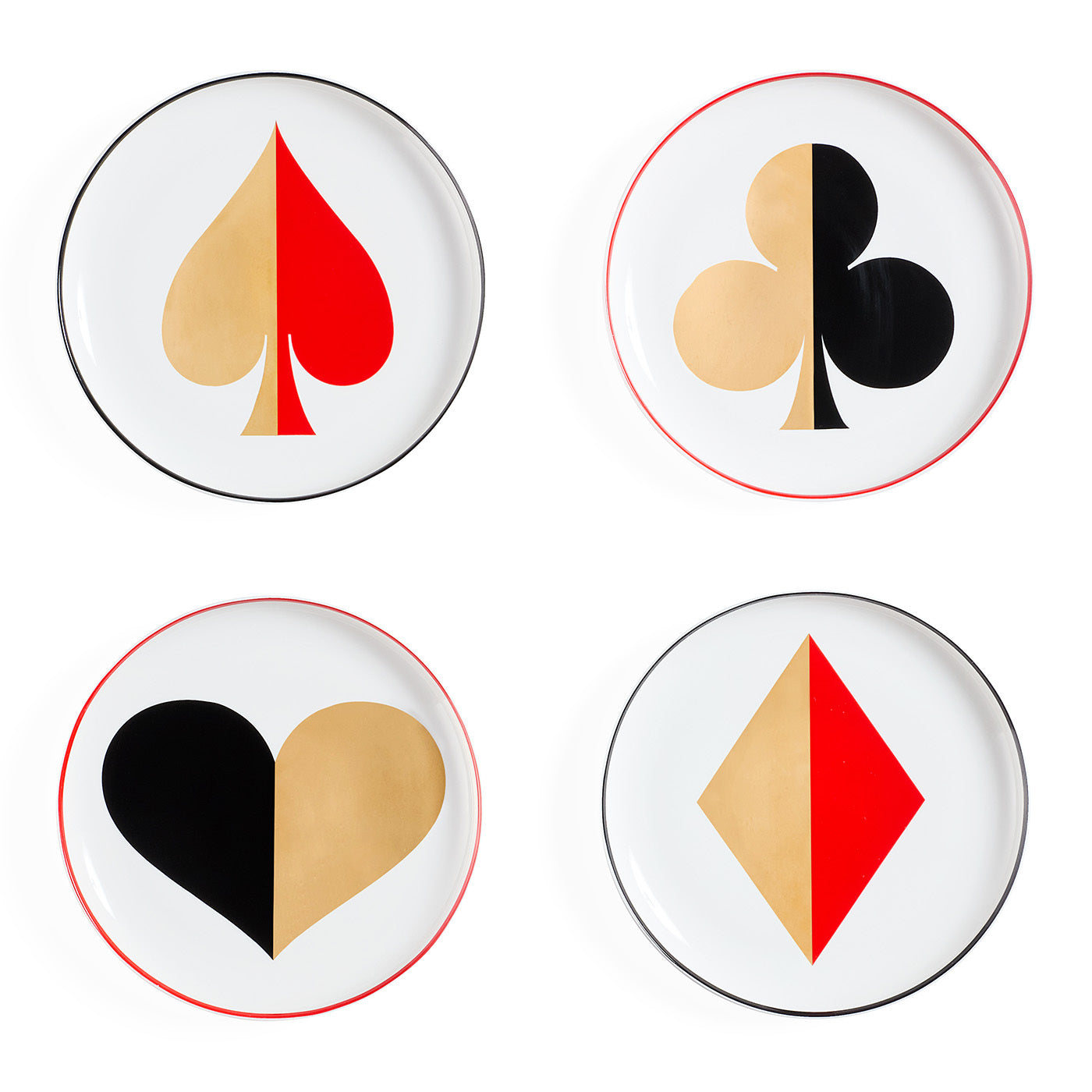 Jonathan Adler Canapé Dessert Teller Set Dealer´s Choice | 4-teilig