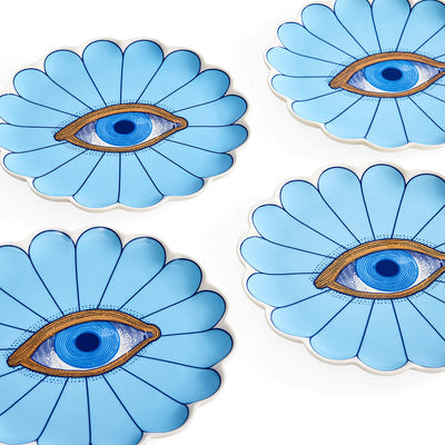 Jonathan Adler Canapé Dessert Teller Set Fleur | 4-teilig