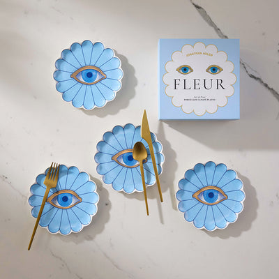 Jonathan Adler Canapé Dessert Teller Set Fleur | 4-teilig