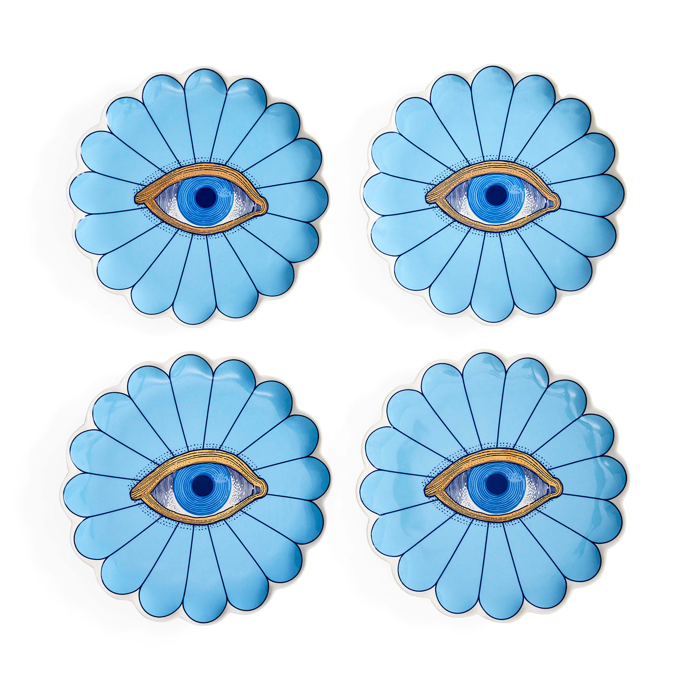 Jonathan Adler Canapé Dessert Teller Set Fleur | 4-teilig